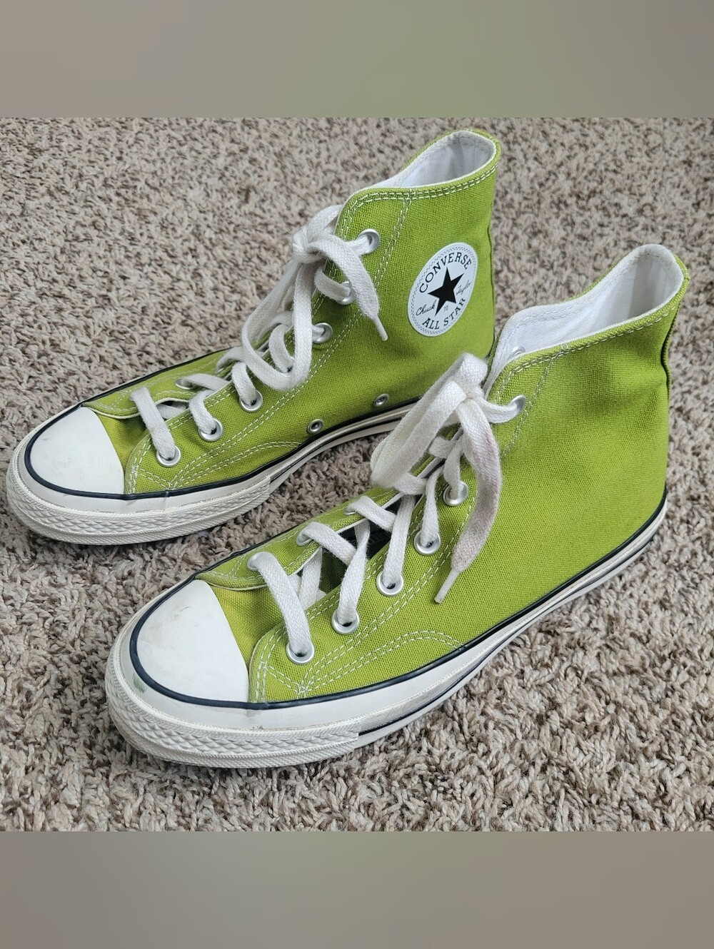 Converse Chuck Taylor High Top Sneakers Shoes Green Avocado Men's 6 Women's 8
